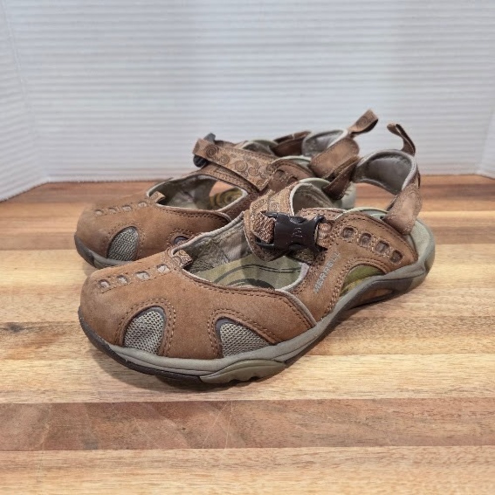 Merrell Siren Strap Sandals Women's Size 6 Brown Leather Hiking Vibram J85146